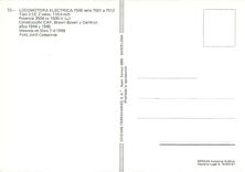 CPM Locomotora electrica 7508 serie 7501 a 7512 