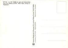 CPM Tram CP 53 La BB 12086 en gare de Valmondois 