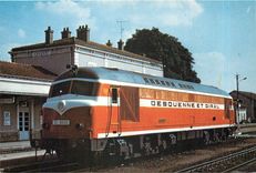 CPM Tram 80 001 Belphegor en gare de Cravant 