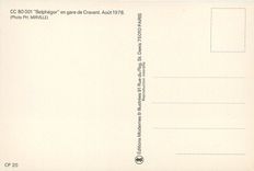 CPM Tram 80 001 Belphegor en gare de Cravant 