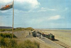 CPM Fairbourne Railway Locomotive Rachel and Refreshment Car at Barmouth Ferry Terminus 