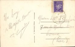 Lamotte Beuvron CPA Under wood of the roadway and the pond of Chicandin