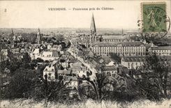 Vendome CPA Panorama taken of the castle