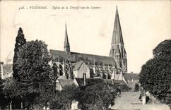 Vendome CPA Church of the trinity seen of the public garden