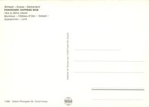 CPM Panoramic Express Mob Montreux Chateau d'Oex Gstaad Zweisimmen Lenk 