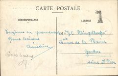 Pouliguen CPA By a moonlight Vue of Entering of the port has low tide (boats)