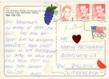 CPM New York The Brooklyn Bridge surroundeed by the towering lower Manhattan skyline 