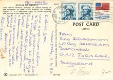 CPM New York Statue of Liberty The world famous symbol of peace stands at the entrance to New York H