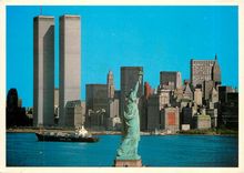 CPM New York City Breathtaking view of the Statue of Liberty in New York Harbor 