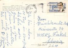 CPM New York City Breathtaking view of the Statue of Liberty in New York Harbor 