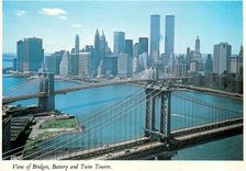 CPM View of Bridges Battary and Twin Towers 