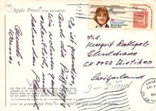 CPM New York City Brooklyn Bridge and the lower Manhattan skyline