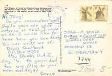 CPM New York City The Statue of Liberty Empire State Building and the World Trade Center