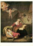 CPM Rembrandt La sainte familie 