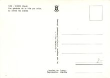 CPM Nimes Gard Vue generale de la ville par avion au centre les arenes 