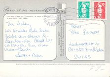 CPM Paris Tour Eiffel Les j'eaux du Trocadero le pont d'lena et la Tour Eiffel