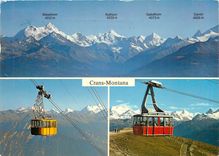 CPM Crans Montana Vue sur les Alpes Switzerland 
