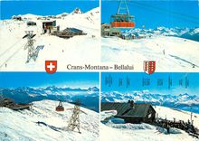 CPM Crans Montana Bellalui Vue generale sur les champs de ski 