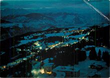 CPM Vue nocturne sur Crans Montana 