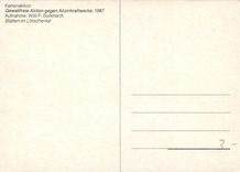 CPM Kartenaktion Gewaltfreie Aktion gegen Atomkraftweke Blatten im Lotschental