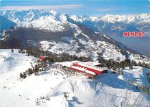 CPM Nendaz Tracouet le restaurant et le massif du Mont Blanc 