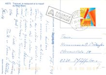 CPM Nendaz Tracouet le restaurant et le massif du Mont Blanc 