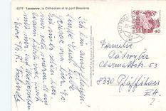 CPM Lausanne la Cathedrale et le pont Bessieres 