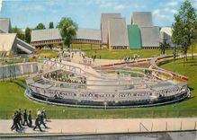 CPM Exposition nationale suisse Lausanne Le telecanape et la voie suisse 