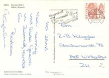 CPM Telegramm aus Zermatt Wallis Schweiz 