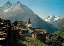 CPM La Sage sur Evolene Valais Au fond le Pigne d'Arolla 