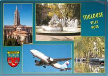 CPM Toulouse Ville Rose Avion Boeing