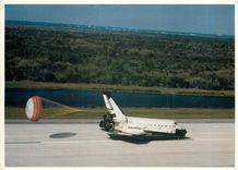 CPM A high angle view of the Space Shuttles Columbia was recorded from the Shuttle Training Aircraft