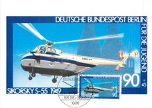 CPM Sikorsky S 55 1949 Deutsche Bundespost Berlin fur die Jugend 