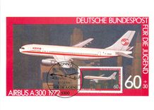 CPM Airbus A300 1972 Deutsche Bundespost fur die Jugend 