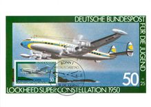 CPM Lockheed Super Constellation 1950 Deutsche Bundespost fur die Jugend 