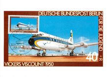 CPM Vickers Viscount 1950 Deutsche Bundespost fur die Jugend 