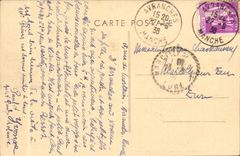 Avranches CPA the botanical garden and the Notre Dame church