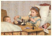 CPM Albert Anker 1831 1910 Die Kleine Genesende La petite convalescence 