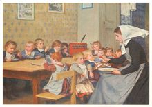 CPM Albert Anker La creche 