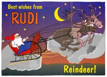 CPM Best wishes from Rudi Reindeer Pere Noel