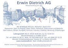 CPM Erwin Dietrich AG Munzenhandlung seit 1957  Monnaie Wolrdcoins