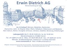 CPM Erwin Dietrich AG Munzenhandlung seit 1957 Tigre