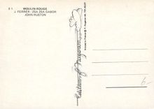 CPM Moulin Rouge J Ferrer Zsa Zsa Gabor John Huston 