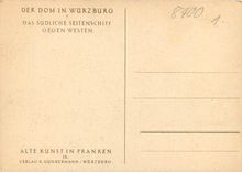 CPM Der Dom in Wurzburg Das Sudliche Seitenshiff Gegen Westen