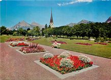 CPM Bad Ragaz Kurpark mit Gonzen und Alvier 