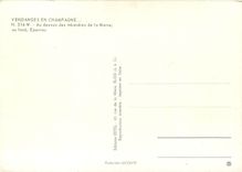 CPM Vendanges en Champagne Au dessus des meandres de la Marne au fond Epernay Folklore