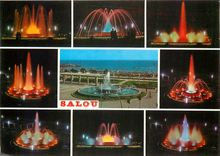 CPM Costa Dorada Tarragona Salou Fontaine Lumineuse