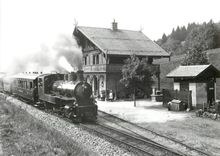 CPM Train pour Sainte-Croix a Six-Fontaines vers 1912