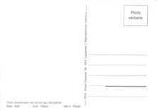 CPM Train descendant au tunnel de l'Onglettaz vers 1923