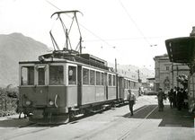 CPM Lugano palce de la Gare. ABFe 4/4 1 et B4 15 20.5.1967